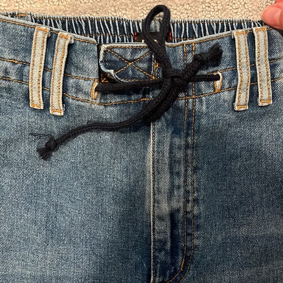 BDG PATCHWORK DENIM PANTS Elastic Waist Pull-On with Velcro - Picture 2 of 8